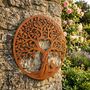Cat Heart In Oak Tree Steel Garden Sculpture, thumbnail 1 of 2