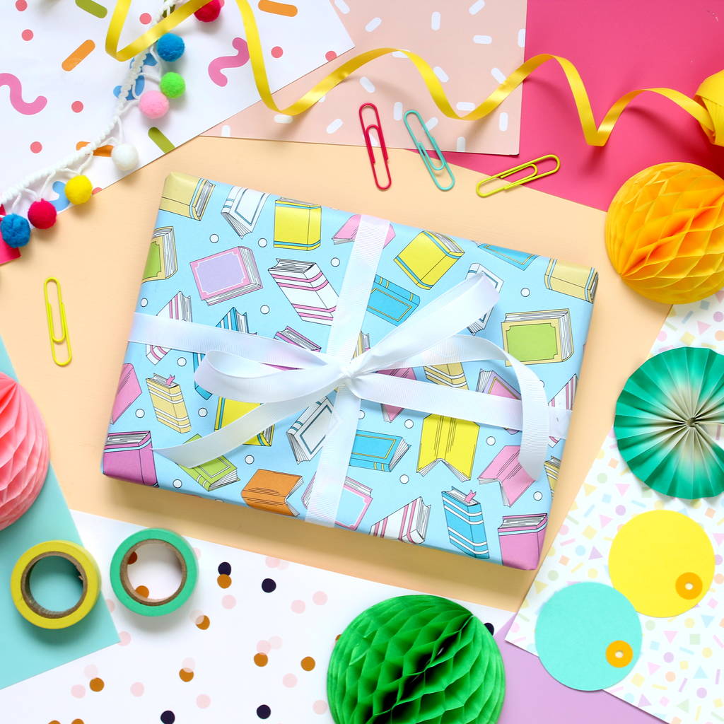 Book Pattern Gift Wrap By Stacey McEvoy Caunt