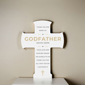 Personalised Wooden Cross Ornament, 7 of 10