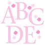 Pink Polka Alphabet Wall Stickers Upper And Lower Case, thumbnail 3 of 7