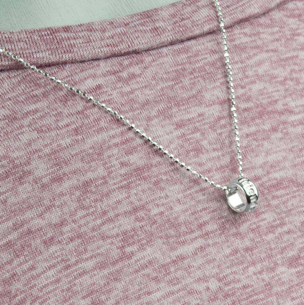 Best Friends Sterling Silver Charm Word Necklace, 1 of 3
