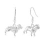 Sterling Silver Pitbull 3D Earrings, thumbnail 2 of 5