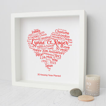 Personalised 30th Anniversary Gift For Husband Or Wife, 4 of 5