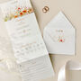 Orange Wildflower Concertina Wedding Invitations, thumbnail 1 of 4