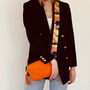 Orange Leather Cross Body Bag And Orange Camo Strap, thumbnail 8 of 10