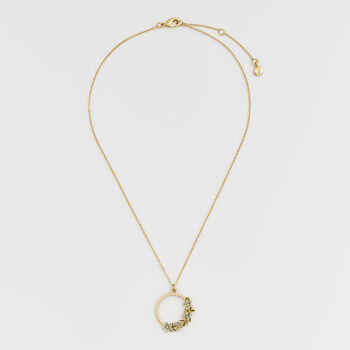 Gold Floral Wreath Necklace, 5 of 8