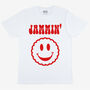 Jammin’ Women’s Slogan T Shirt With Happy Face Biscuit, thumbnail 3 of 4