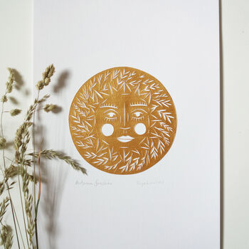 'Autumn Sunshine' Handmade Papercut Artwork, 3 of 5
