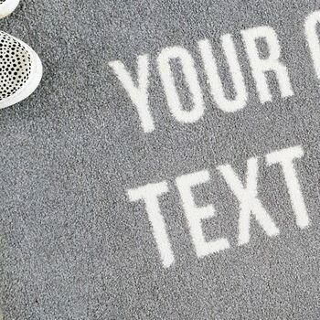 Personalised Text Grey Doormat, 7 of 9