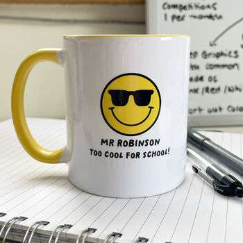 Personalised Too Cool Teacher Mug And Coaster Gift, 2 of 2