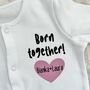 Personalised Twin Baby Grows | Twin Gifts, thumbnail 2 of 9