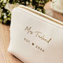 Personalised White Medium Bridal Cosmetics Bag, thumbnail 3 of 4