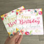 Superstar Green Floral Birthday Card, thumbnail 4 of 5