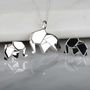 Stunning Silver Origami Elephant Earrings, thumbnail 3 of 6