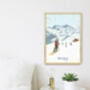 Meribel Ski Resort France Travel Poster Art Print, thumbnail 2 of 8