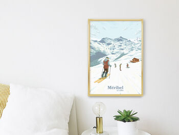 Meribel Ski Resort France Travel Poster Art Print, 2 of 8