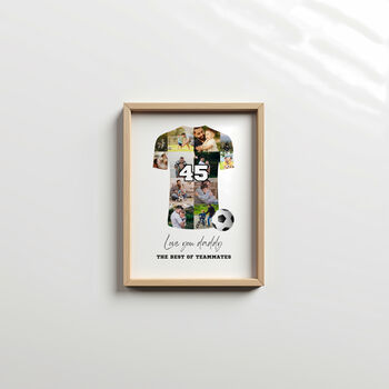Personalised Football Shirt Photo Print For Dad, 2 of 6