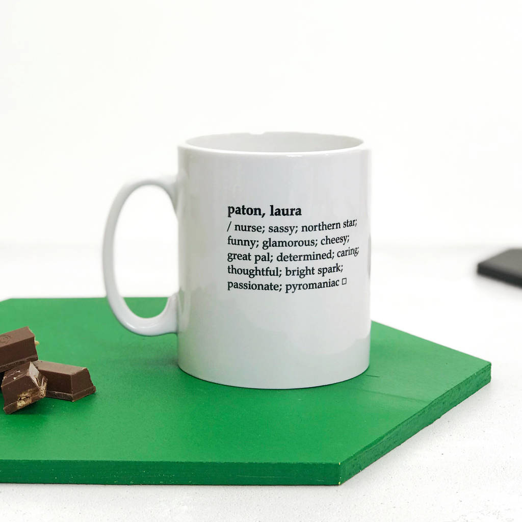 Personalised Dictionary Definition Mug By XOXO
