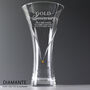 Personalised Gold Anniversary Diamante Heart Vase, thumbnail 1 of 5