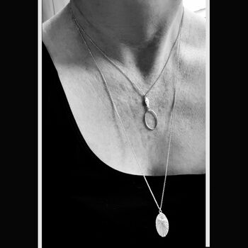 Double Oval Drop Necklace In 22ct Gold Plate, 5 of 6