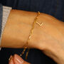 Personalised 18ct Gold Vermeil Bracelet With Initial, thumbnail 1 of 6