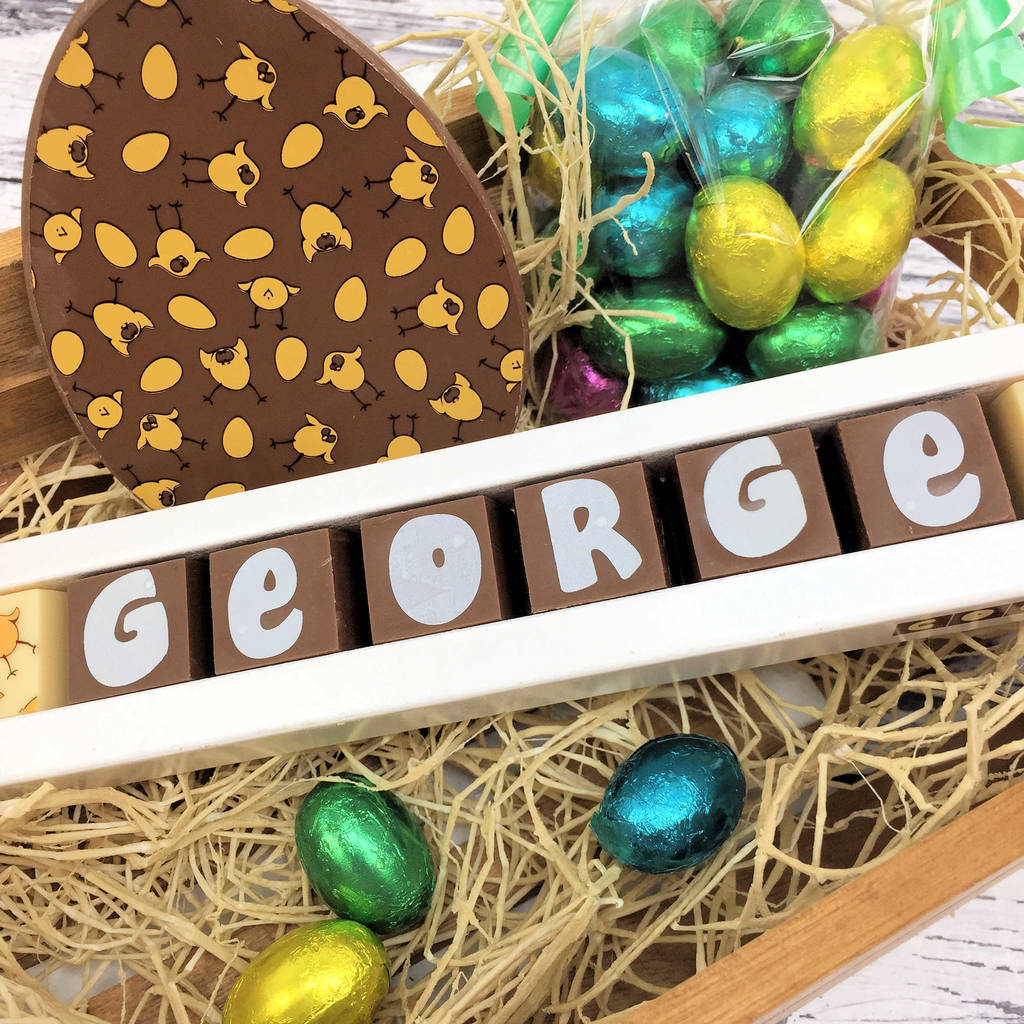 Personalised Easter Chocolate Gift Bag By Cocoapod Chocolates