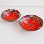 Handmade Teal Or Orange Ceramic Decorative Ring Dish, thumbnail 5 of 8