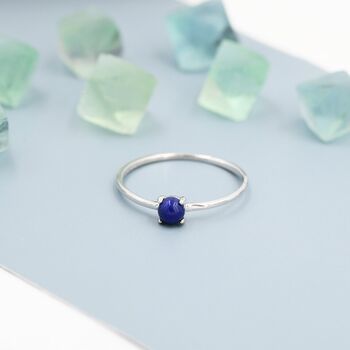 Lapis Lazuli Ring In Sterling Silver, 2 of 10