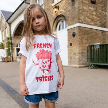 French Frights Girls' Slogan T Shirt, 4 of 4