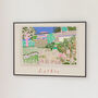 Jardim Gulbenkian Poster Lisbon Portugal Floral Facades Landmark Print, thumbnail 1 of 3