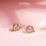 Enamel Bodhi Leaf Gold Vermeil, Sterling Silver Earrings, thumbnail 2 of 11