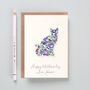Personalised Mother's Day Liberty Cat Card, thumbnail 1 of 4