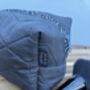 Toiletry Bag, Grey Quilted, thumbnail 2 of 6