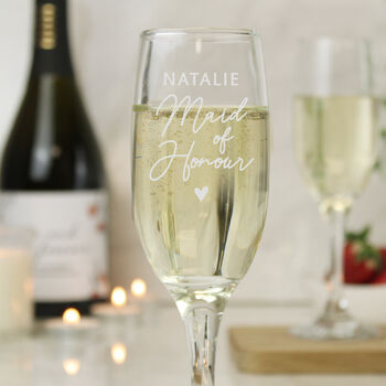 Bridal Party Gifts Personalised Wedding Flutes, 7 of 9