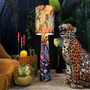 Portable Lamps In Tropical Acid Jungle Velvet, thumbnail 3 of 4