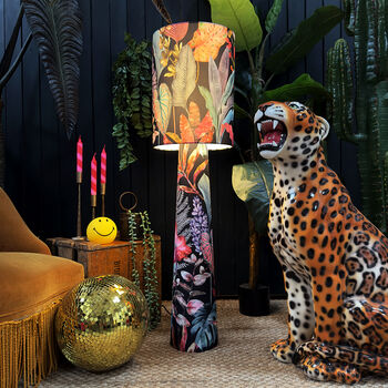 Portable Lamps In Tropical Acid Jungle Velvet, 3 of 4