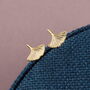 Sterling Silver Ginkgo Leaf Earrings In Gift Box, thumbnail 6 of 6