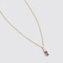 Amethyst Pearl Drop 18k Gold Plated Necklace, thumbnail 4 of 5