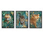 Framed Three Prints Big Cat Jungle Tiger Cheetah Jaguar, thumbnail 4 of 6