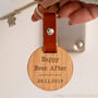 Personalised 'Happily Ever After' Wood Keyring For Her, thumbnail 1 of 4