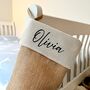 Personalised Calligraphy Jute And Cotton Stocking, thumbnail 2 of 2