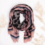 Black And Pink Leopard Print Scarf, thumbnail 1 of 6