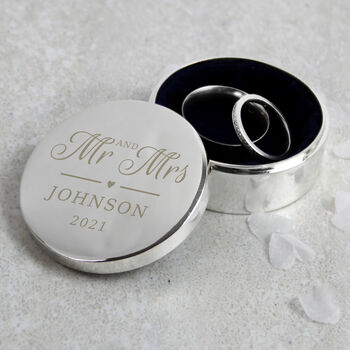 Personalised Mr And Mrs Ring Box, 2 of 2