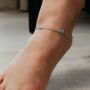 Silver Evil Eye Protection Nazar Foot Anklet, thumbnail 1 of 3