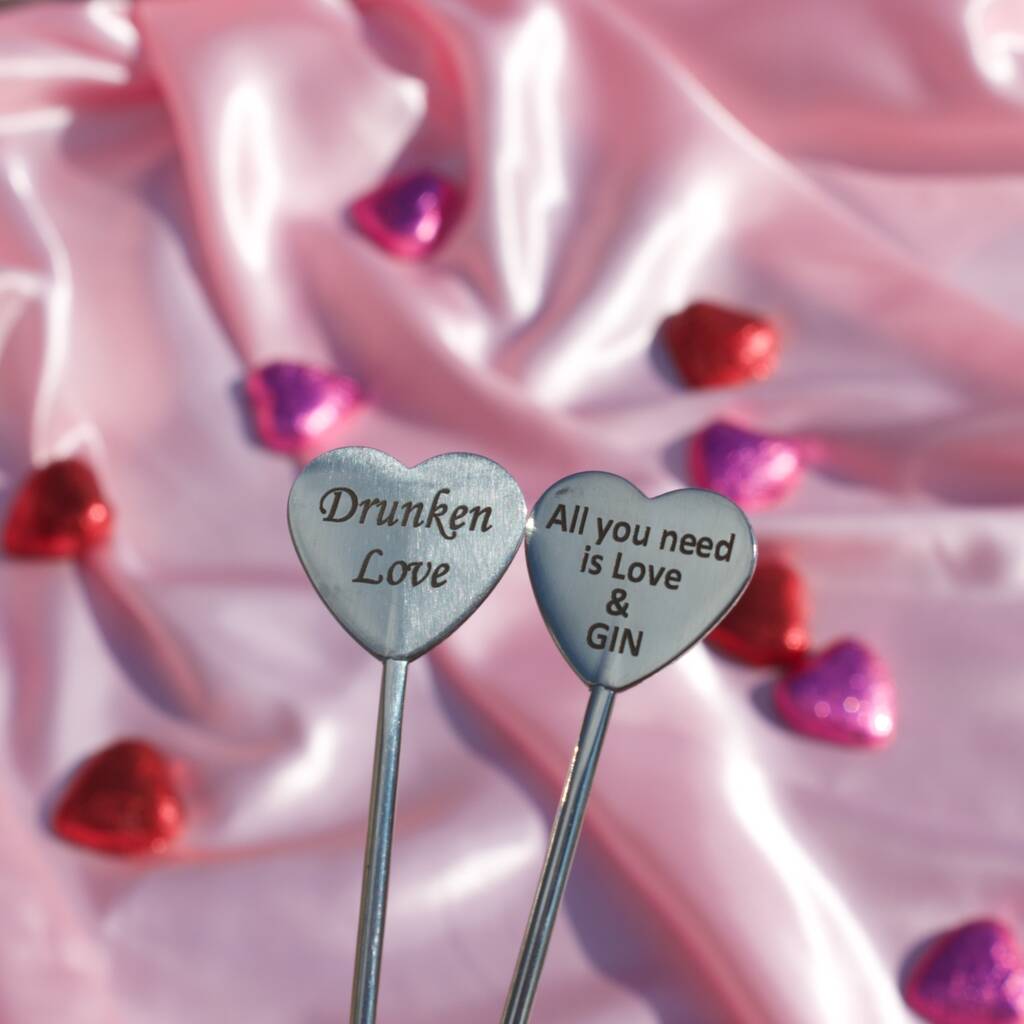 Valentine's Day Personalised Cocktail Stirrers, 1 of 8