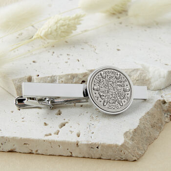 90th Birthday 1935 Or 1936 Sixpence Year Coin Tie Clip, 2 of 9