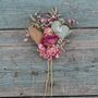 Set Of Three Wedding Dried Flower Hair Pins Meadow Pinks, thumbnail 3 of 4