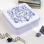 Personalised Blue And White Tin, thumbnail 2 of 3