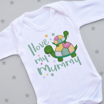 Mummy Tortoise Baby Vest, 3 of 6