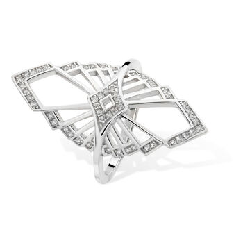 Art Deco Mirror Chrysler Ring, 2 of 6